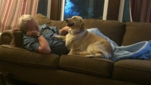 Belle and her Greg, Please pet me.