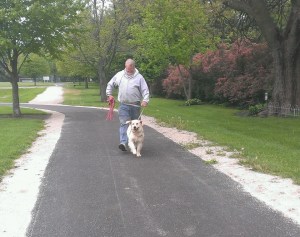 Bouncy Bess and her Greg at the park.